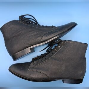 Vintage 80's Portsider Leather Lace Up Ankle Boots